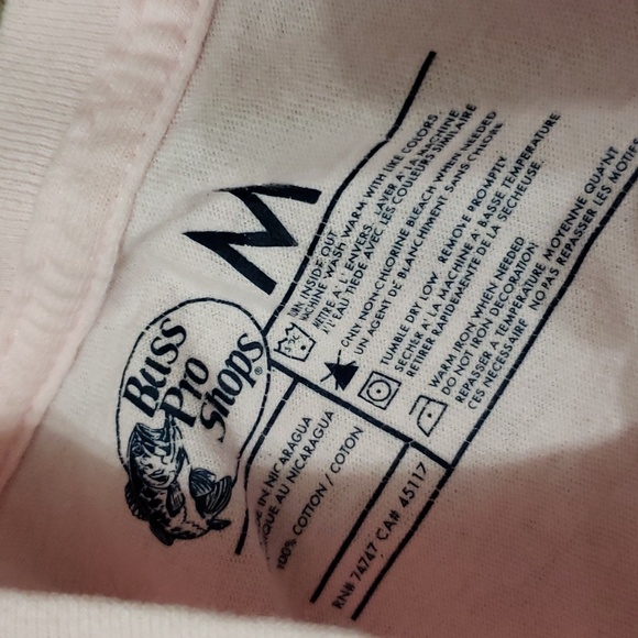 (M) Bass Pro Shops 100% Cotton Pastel Graphic Logo Oversized Fit Farm Fishing - Picture 3 of 6